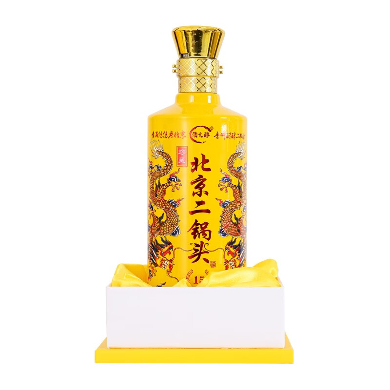 酒文醉 北京二锅头 珍藏15 42度浓香型白酒 500ml *6瓶整箱装