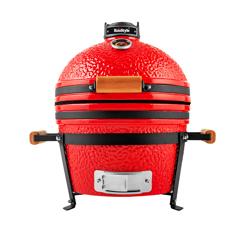 烤食代 烧烤架 原生态陶缸焖烤炉 烧烤炉家用木炭 吊烤炉  小巨蛋红色