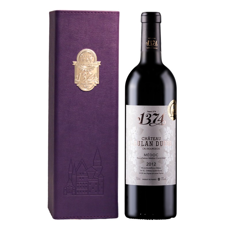 1374乐朗 古堡干红葡萄酒 2012年 波尔多梅多克AOC级 750ml礼盒装 法国进口红酒