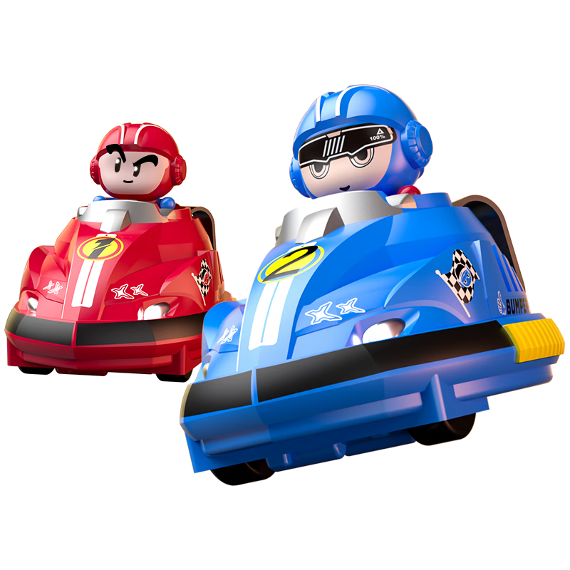 LOPOM 卡通碰碰车双人对战儿童玩具遥控车汽车卡丁车赛车男女孩 遥控卡丁碰碰车