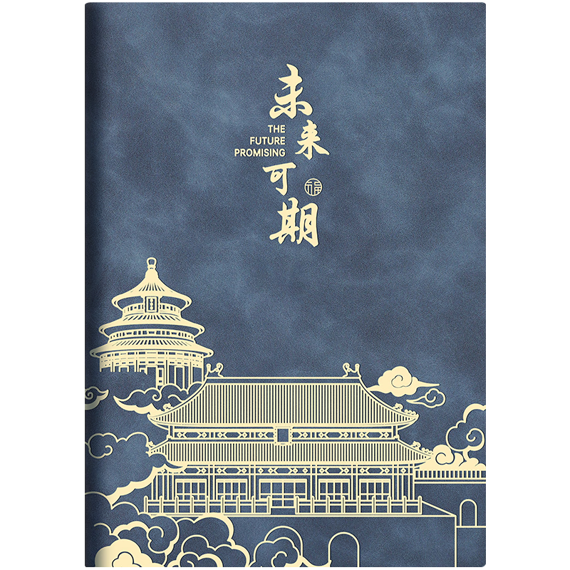 ujia 商務(wù)羊巴皮面筆記本本子A5加厚記事本高顏值男女生會(huì)議記錄本軟面抄日記本辦公文具可定制 藍(lán)色
