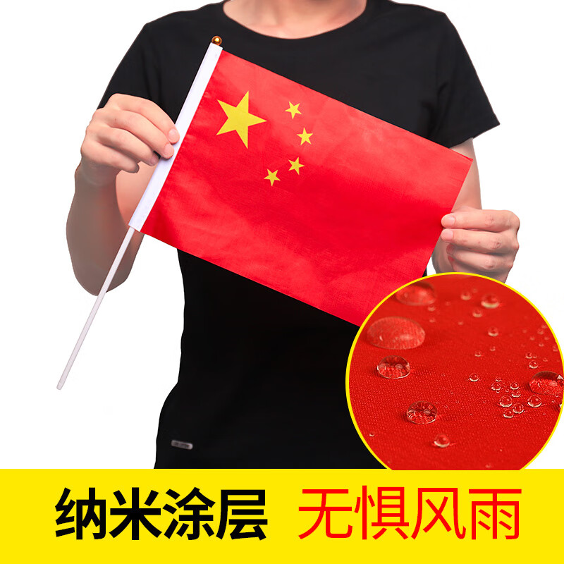 德仕通 手摇国旗 红旗 中国五星红旗小国旗 8号国庆节手拿手挥小红旗