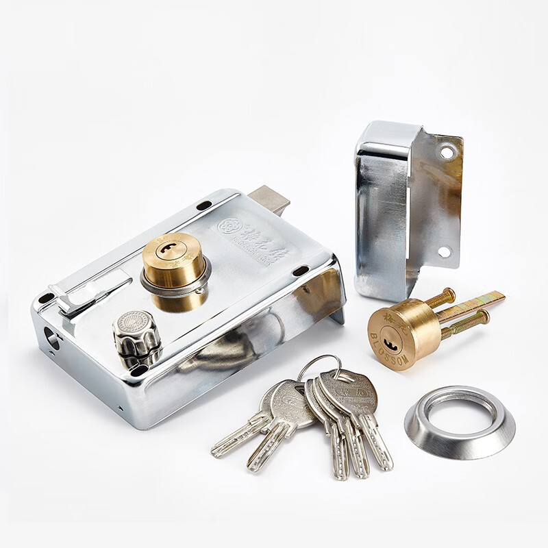 梅花锁木铁装防锯防暴力防盗防锈外装门锁超b级室内外大门锁 558