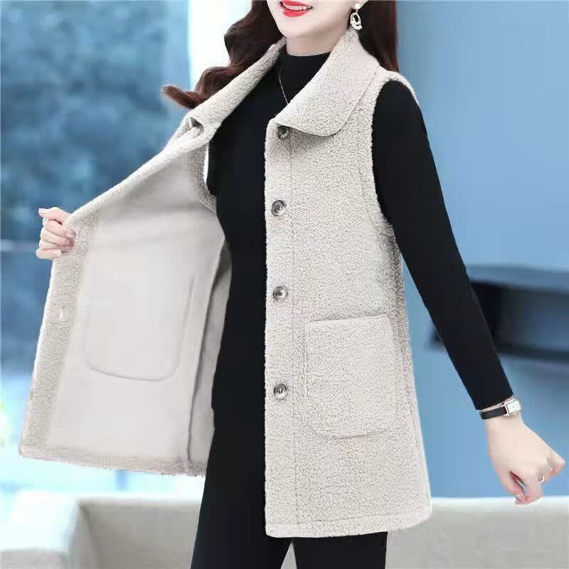 乐迪纯【精选】马甲女2023背心羊羔毛马甲羽绒背心外套女士马甲背心