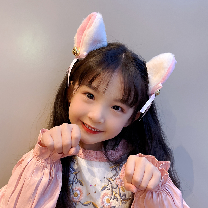 猫耳朵发箍超萌可爱铃铛狐狸耳朵头箍发卡演出头饰儿童女童宝宝发夹