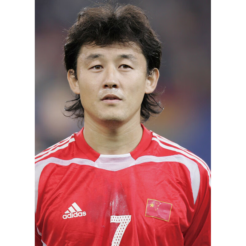 孙继海 海报中国太阳足球明星海报墙贴自粘壁 客厅卧室装饰画挂画 001