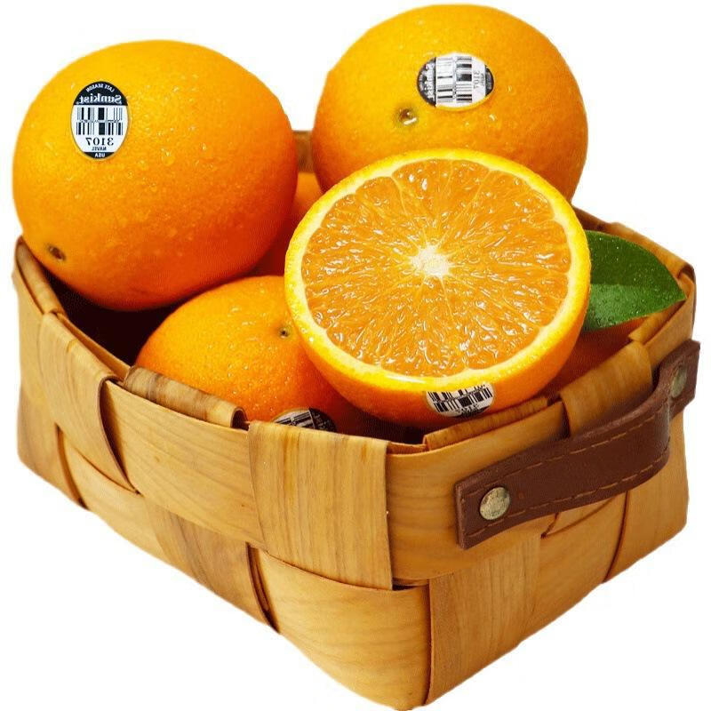 乡语小吖美国新奇士橙 3斤 黑标脐橙子 新骑士甜橙新鲜进口水果 京东生鲜
