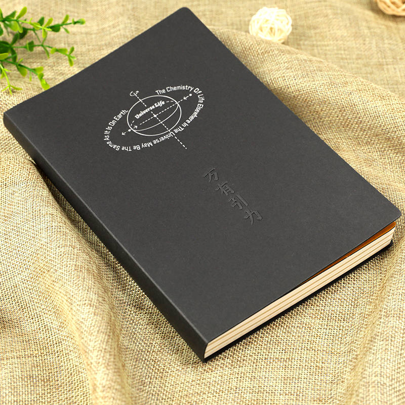 记忆印象 万有引力插画 手账本 点阵方格白纸牛皮纸内页记事本 A5硬面 多用途手帐 笔记本子 定制 万有引力手帐本