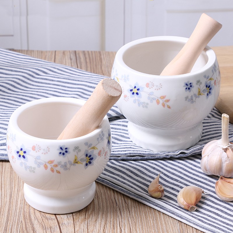 钢盾进口品质 日系大号家用捣蒜器陶瓷蒜臼子研磨器捣碎捣料器 捣姜器