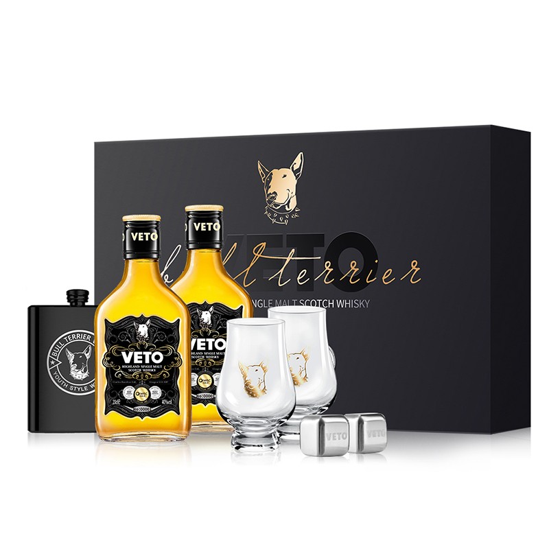 牛头梗VETO 苏格兰原瓶进口单一麦芽威士忌 国际烈酒大赛纪念版礼盒 红色