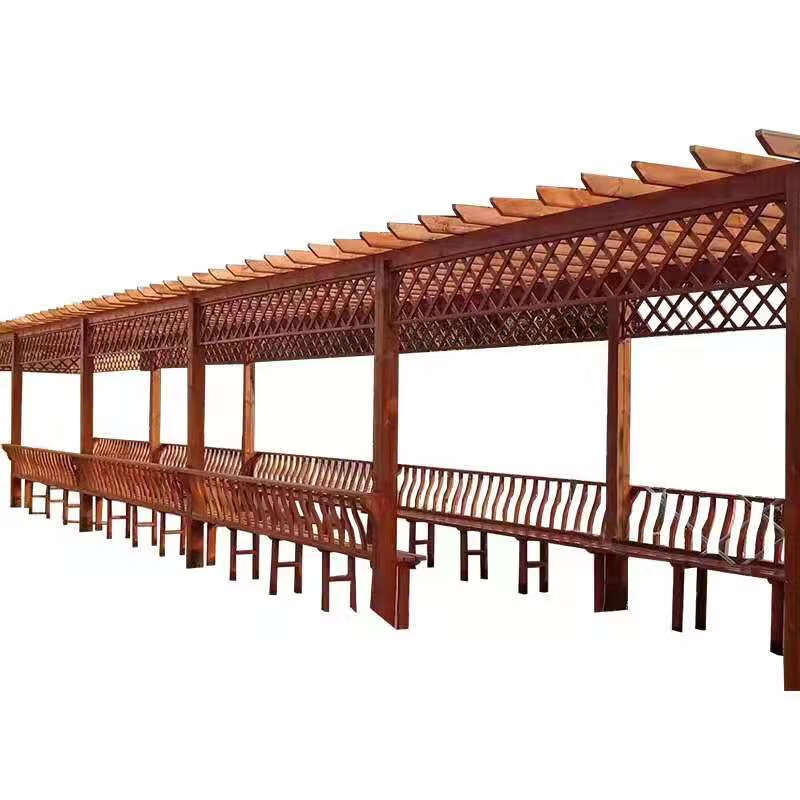 缦宛木户外别墅庭院葡萄架防腐碳化木花架凉亭长廊木屋园林 葡萄架