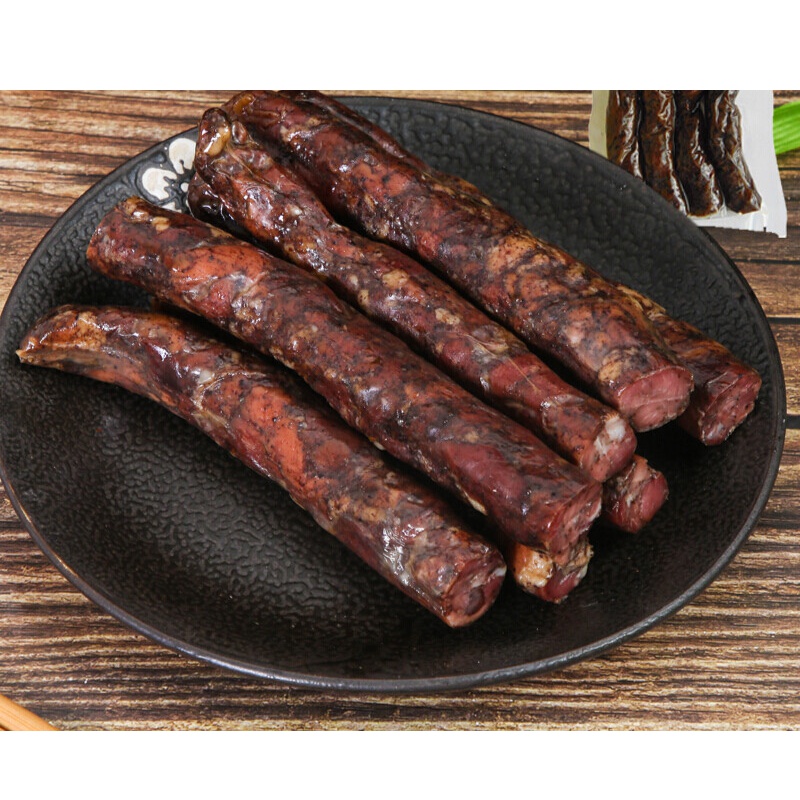 虎钢馋莱芜香肠 山东莱芜特产 口镇南肠黑香肠风干肠熟食即食猪肉肠