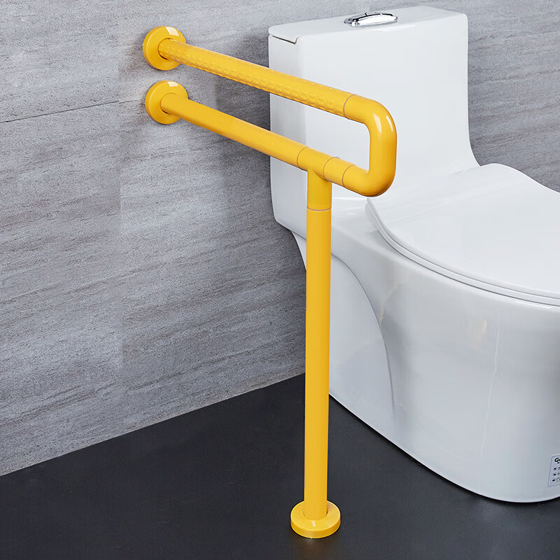 聚源（Joie） 马桶扶手坐便器浴室卫生间防滑安全扶手老人残疾人坐便扶手栏杆 ZG-B6070U型黄色