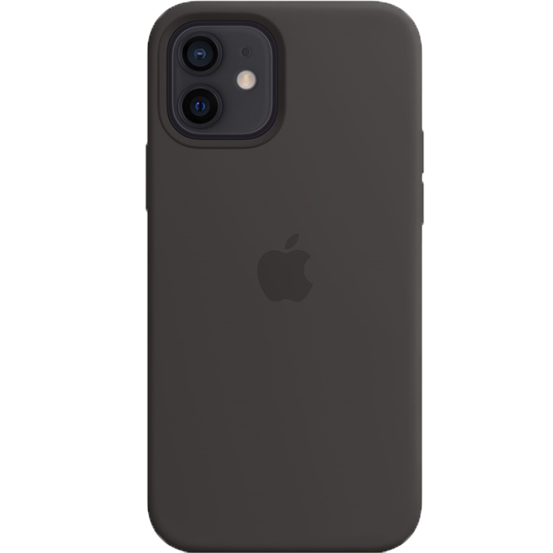 Apple 苹果原装iPhone12/12Pro手机壳MagSafe磁吸保护壳6.1英寸硅胶保护套 黑色10023275603005