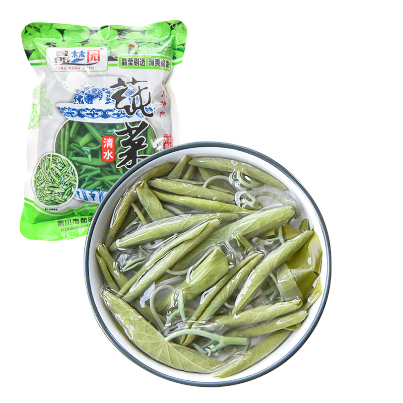 莼菜利川特产 山泉清水莼菜1袋装1斤 纯菜马蹄菜凉拌莼菜嫩芽莼怂
