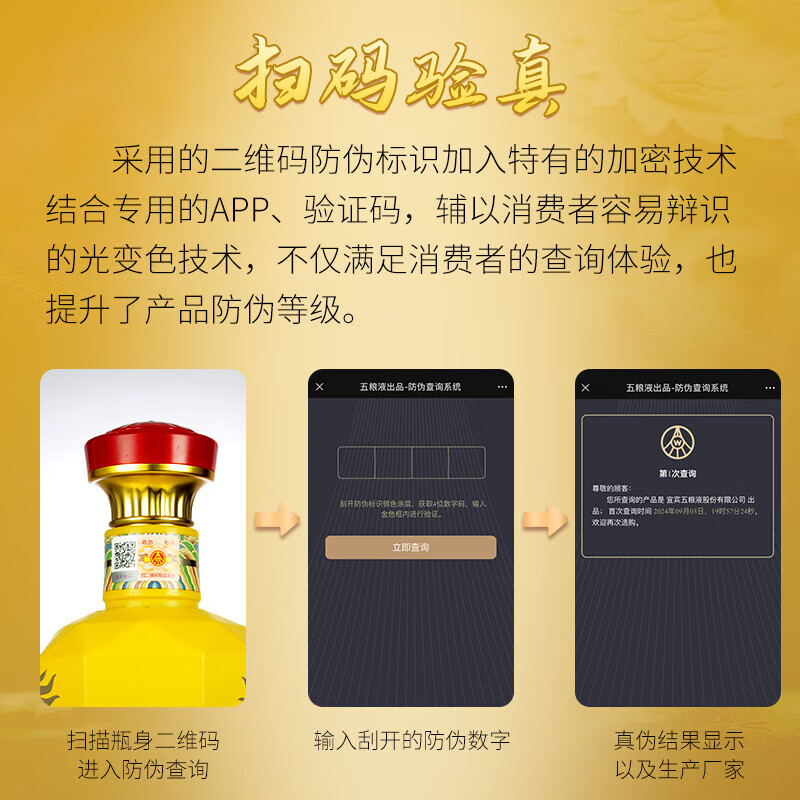 五粮液股份出品尊耀紫龙礼盒 浓香型白酒纯粮食喜婚宴用酒送礼 52度 500mL 2瓶 尊耀黄龙礼盒