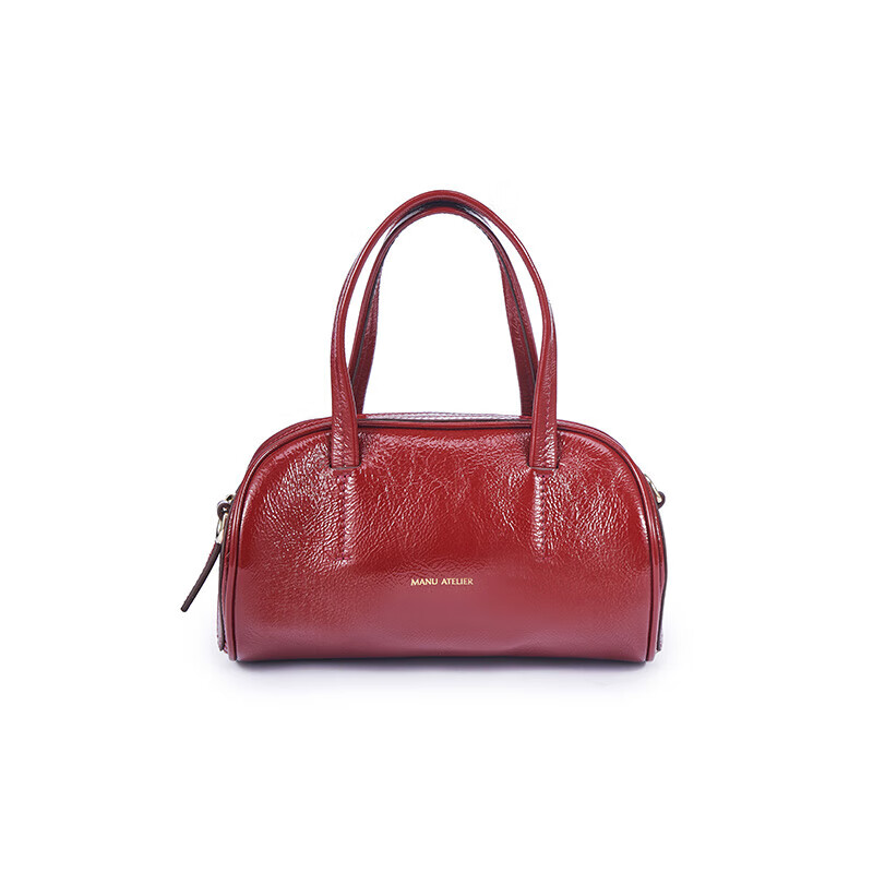 MANU ATELIER MANU ATELIER 马努 单肩包 HOURGLASS BOWLING BAG系列 酒红色