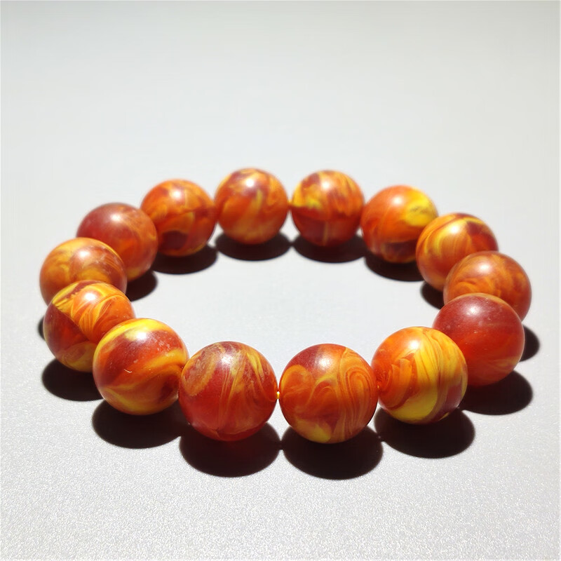 璀福银楼龙涎香手串移动香水男女文玩琥珀手链圆珠安神香熏 16mm