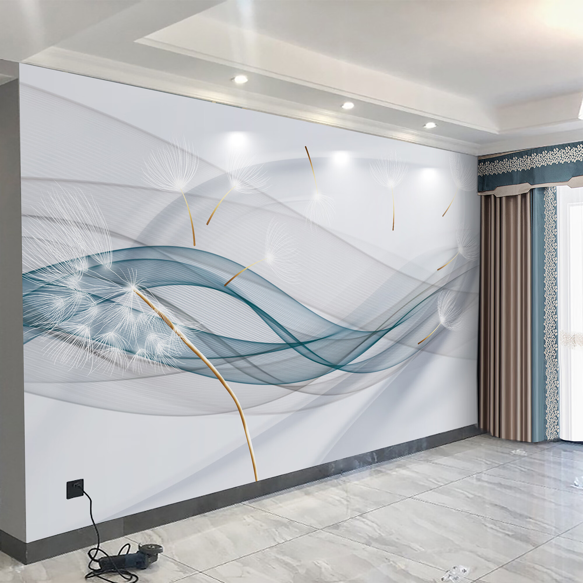 仁聚益电视背景墙壁纸自粘墙布墙纸客厅影视墙装饰贴画贴纸3d立体墙贴