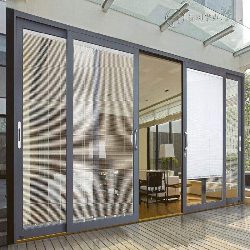 保利诺克 豪华重型三轨推拉门卫生间隔断铝合金室内阳台客厅厨房车库