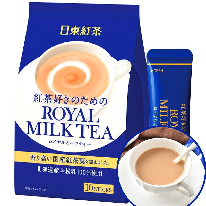 日本原装进口 日东红茶原味速溶奶茶固体饮料 10条装140g 奶茶粉原料袋装奶茶包
