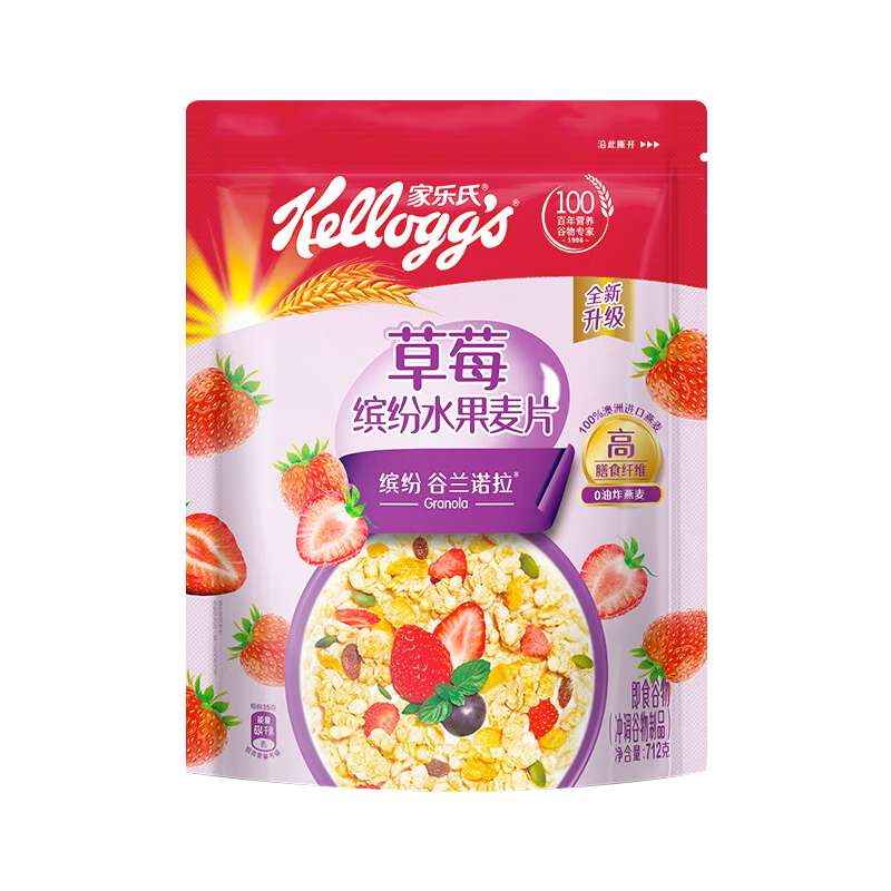 Kellogg's 家乐氏 草莓缤纷水果麦片 712g