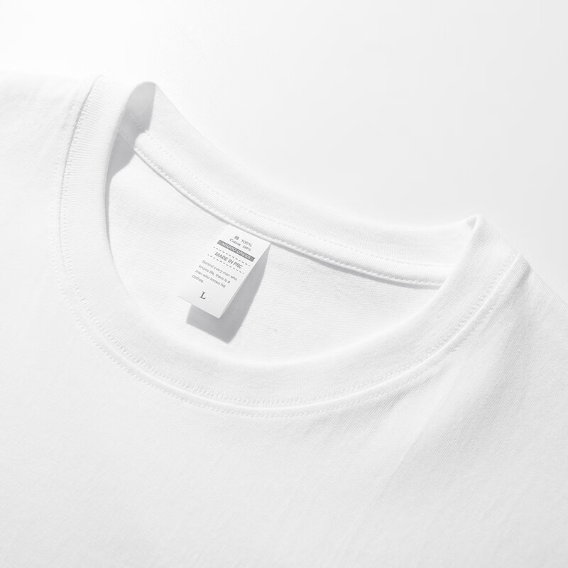 NASAR-FARM官方短袖t恤男宽松纯棉夏季重磅落肩国潮风T恤情侣款联名上衣 DLJ8002-白色（偏大一码） M