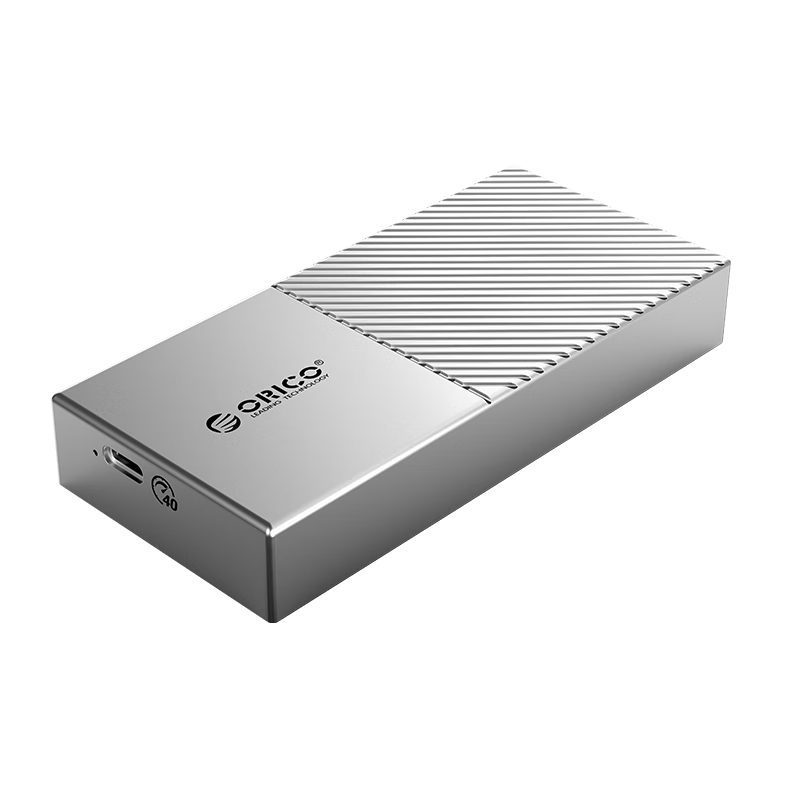 ORICO 奥睿科 M.2 NVMe移动固态硬盘盒USB4兼容雷电3/4 笔记本电脑SSD外置盒全铝合金 内置散热马甲 M208C3银