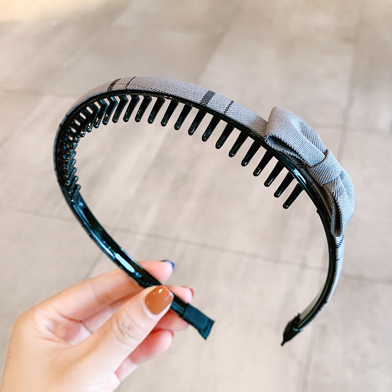 儿童发箍带齿头饰韩国宝宝可爱发卡公主发饰婴儿卡子头箍发饰 2#灰色