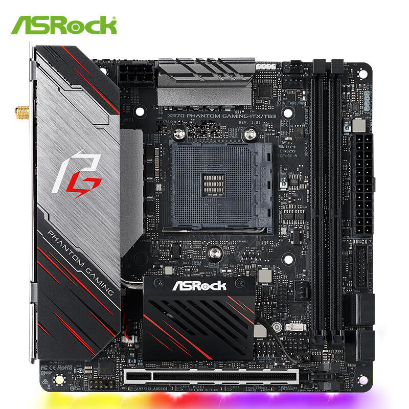 华擎（ASRock）X570 Phantom Gaming-ITX/TB3 主板 支持 CPU 5900X/5800X/5600X（AMD X570/AM4 Socket）