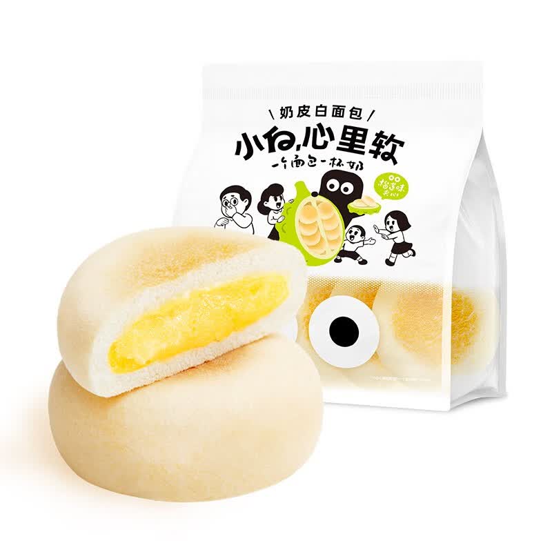 小白心里软面包早餐奶皮白软面包早餐夹心代餐网红零食休闲食品整箱装 榴莲奶皮270g*1怎么样,好用不?
