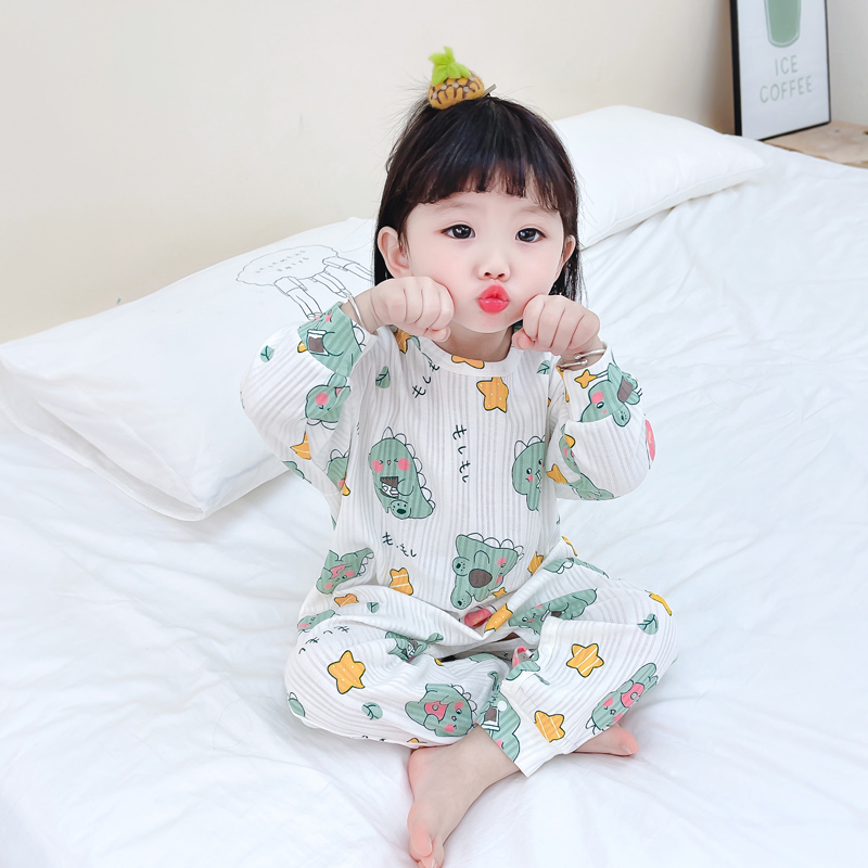 染画(ranhua)宝宝纯棉连体睡衣春季薄款3儿童防踢睡袋1-5岁女童夏季