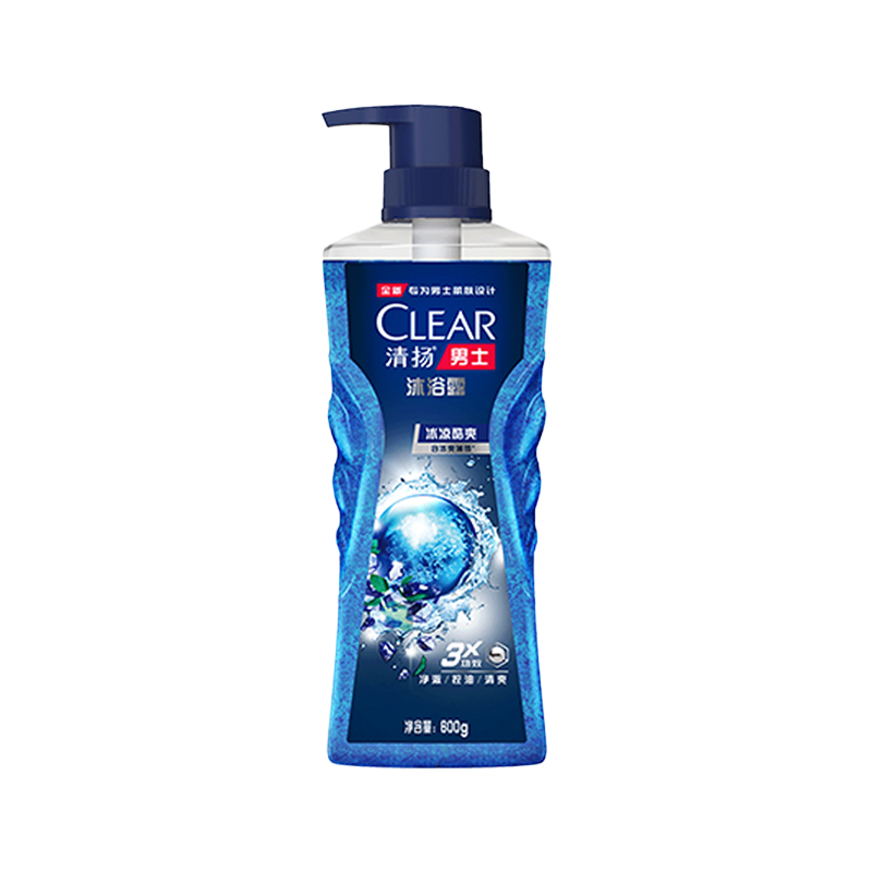 拍2件 清扬(clear)沐浴露 男士平衡控油 冰凉酷爽型600g 33.