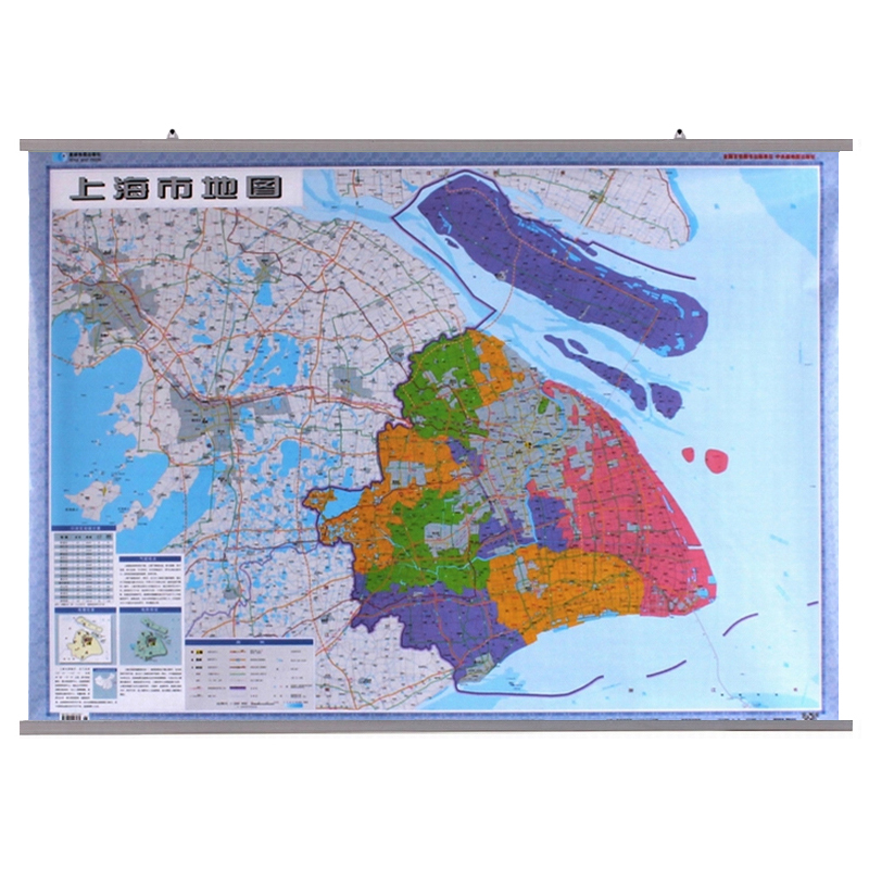 2021全新上海市地图挂图上海市全图 政区交通图新1.1米x0.