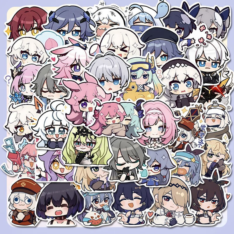 速鸿崩坏三贴纸 崩坏3人物表情包防水布洛妮娅符华八重樱琪亚娜贴画