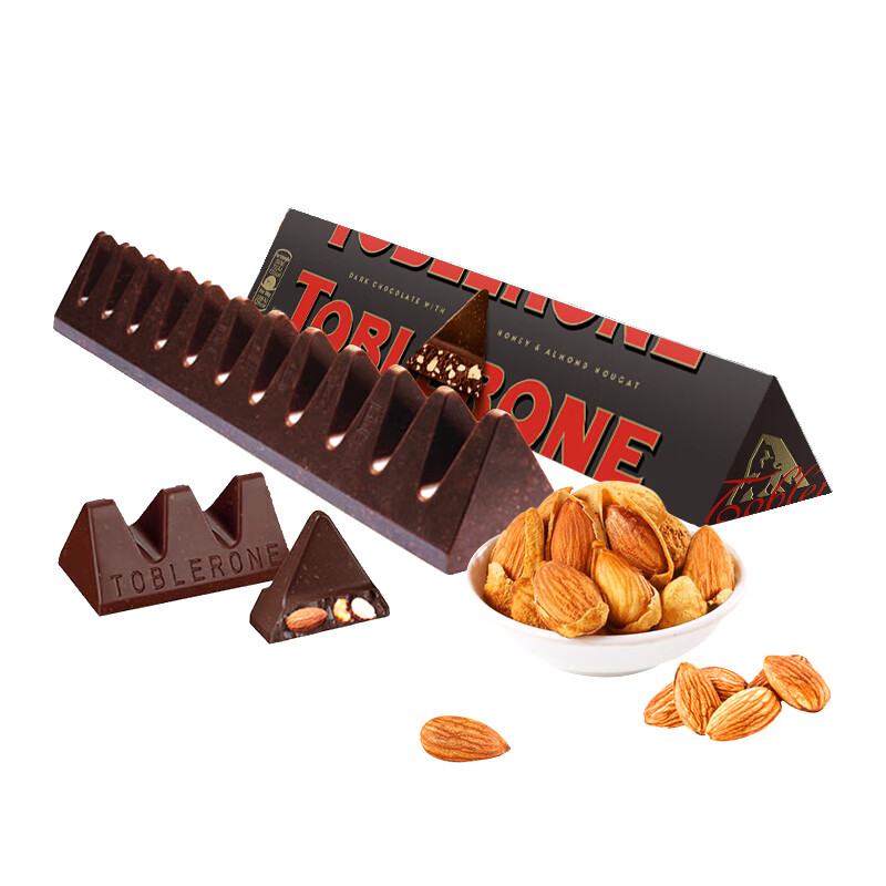 三角（Toblerone）瑞士黑巧克力含蜂蜜及巴旦木糖100g 母亲节礼物520情人节礼物