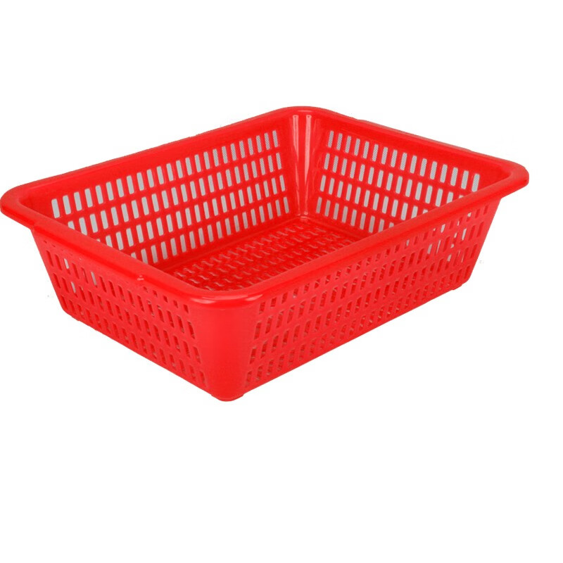 萌依儿塑料框筐篮子长方形厨房洗菜篮镂空蔬菜筐子加厚收纳筐整理周转