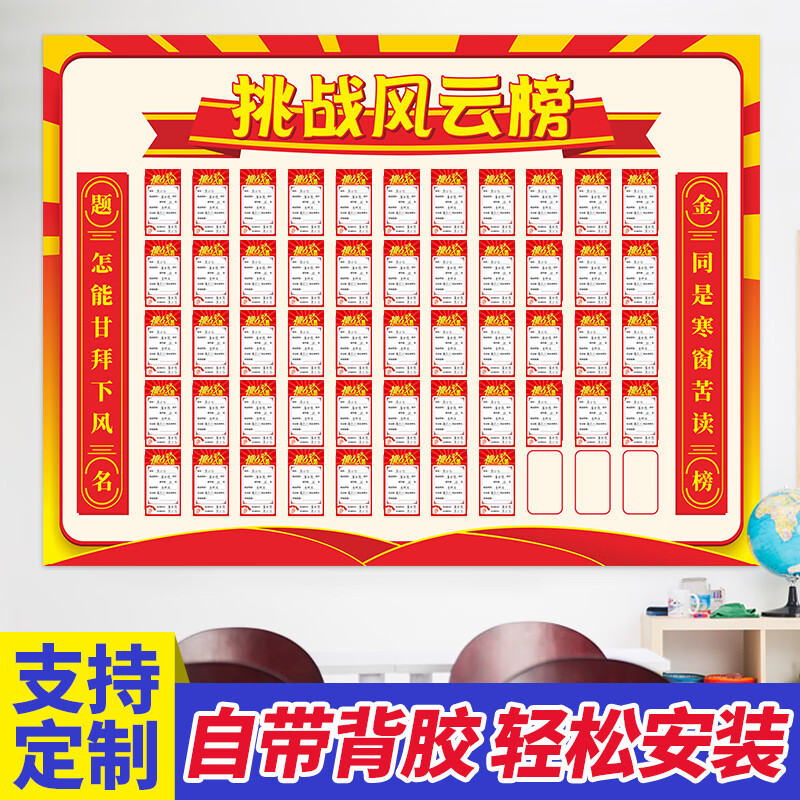图幻中考高生目标墙贴班级文化布置教室装饰神器学习挑战墙光荣榜 挑战墙/卡片 皆可定制 详细请咨 中