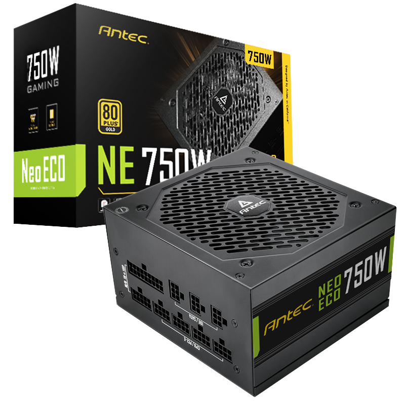 Antec 安钛克 NE750 金牌（90%）全模组ATX电源 750W 黑色