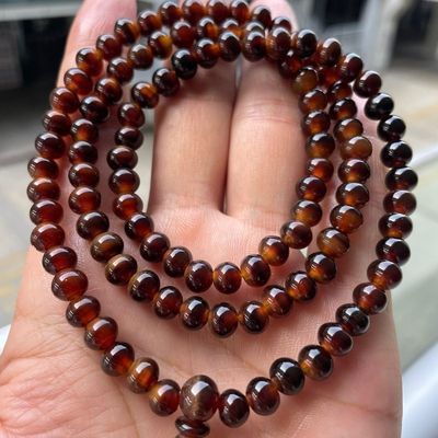 艺枼 yiyered玳瑁手链龟壳瑁色108颗手串圆男女多圈文玩 龟壳瑁色108
