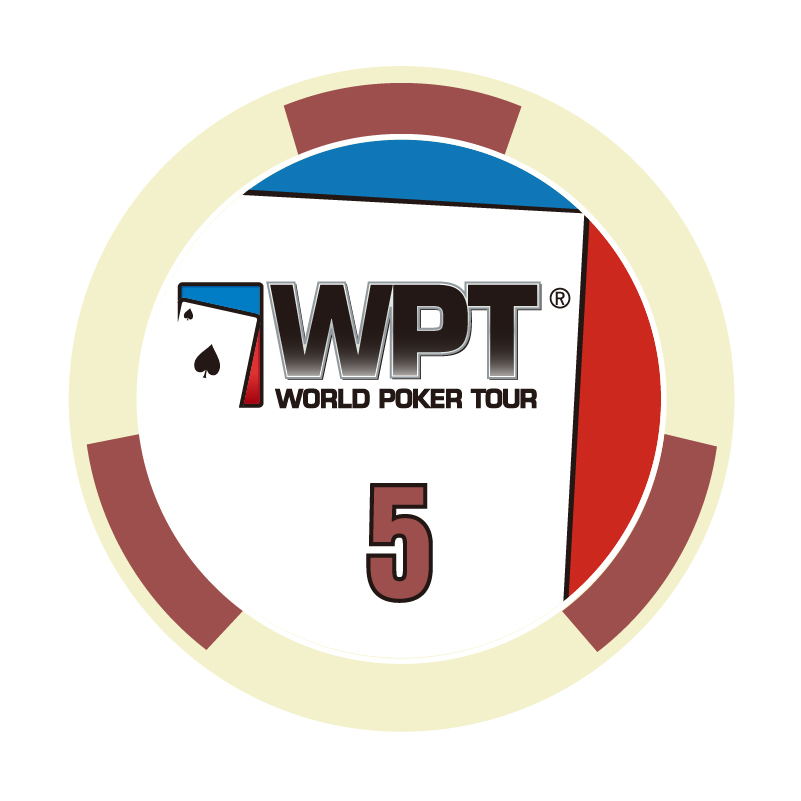 德州扑克wpt豪客赛专用陶瓷筹码 (wpt陶瓷) 5面值筹码现货(43mm尺寸)