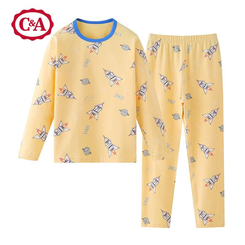 C＆A儿童睡衣男童睡衣春秋圆领长袖家居服青少年秋款家居服套装 莱卡宇宙火箭 110怎么看?