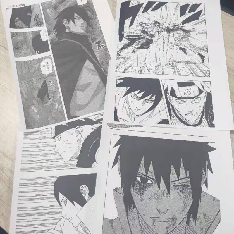 墙纸黑白漫画打印名侦探柯南咒术卧室宿舍墙贴日系漫画墙 火影忍者 a4