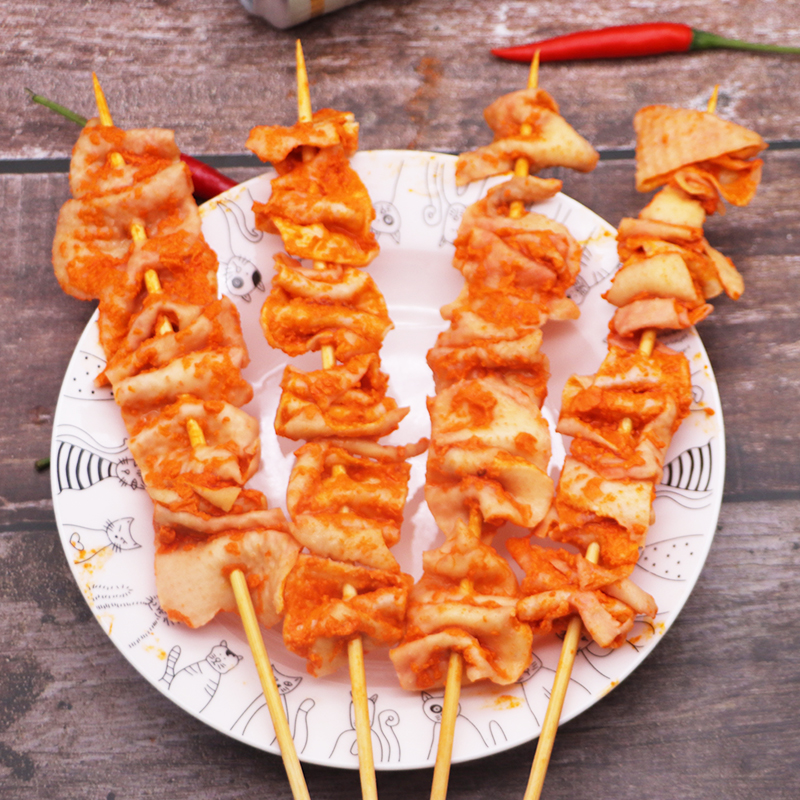 皓谦鸡皮串奥尔良风味腌制鸡皮40串美味香嫩烧烤鸡皮烧烤鸡肉大