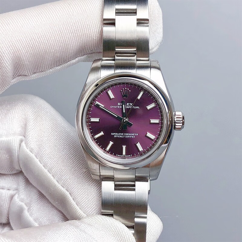 【二手95新】劳力士女表蚝式恒动系列自动机械红葡萄26mm瑞士奢侈品