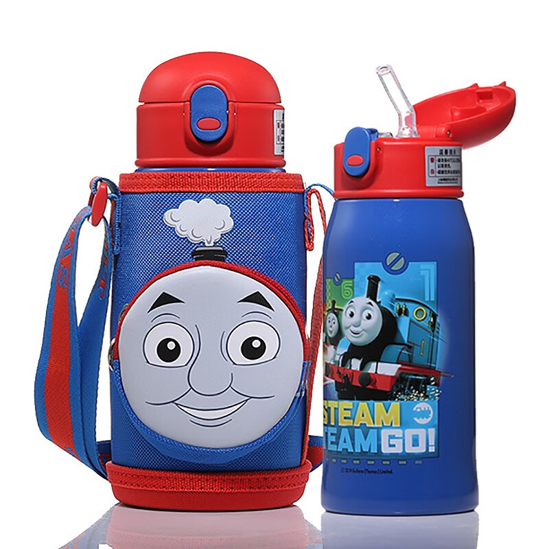 托马斯&朋友(Thomas&Friends)儿童水杯 316不锈钢保温杯 吸管杯盖两用用保温水壶620ml(托马斯)  8252