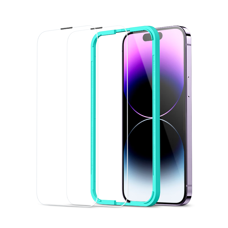 億色適用iPhone14Pro鋼化膜蘋果14 pro手機膜鋼化高清防指紋全包無邊貼膜全屏覆蓋防摔前保護膜