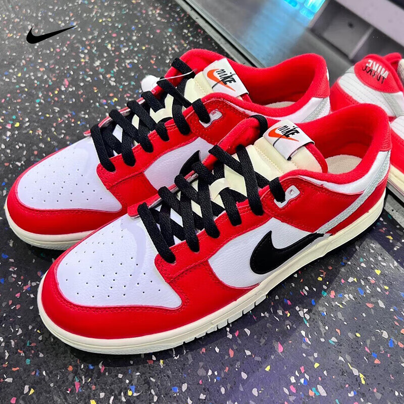 耐克(nike)板鞋男鞋春季新款dunk low白红芝加哥运动鞋轻便透气休闲鞋