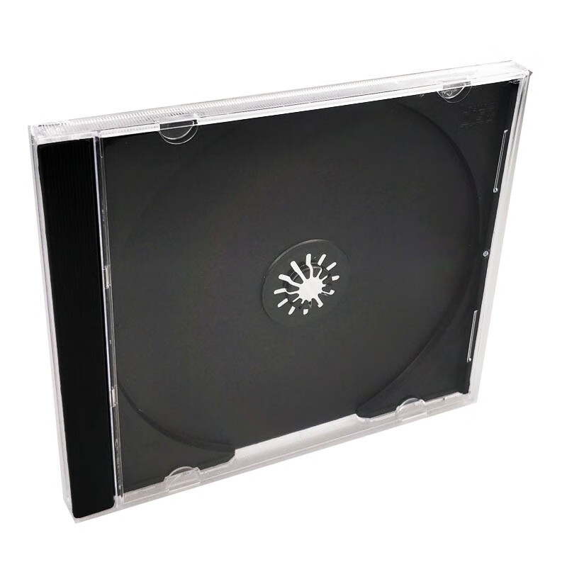 铼德（RITEK） cd盒 dvd盒  光盘袋 光盘收纳盒  碟片盒 圆盒 盘贴 半圆贝壳盒方盒 黑底厚盒10个 可装封面封底