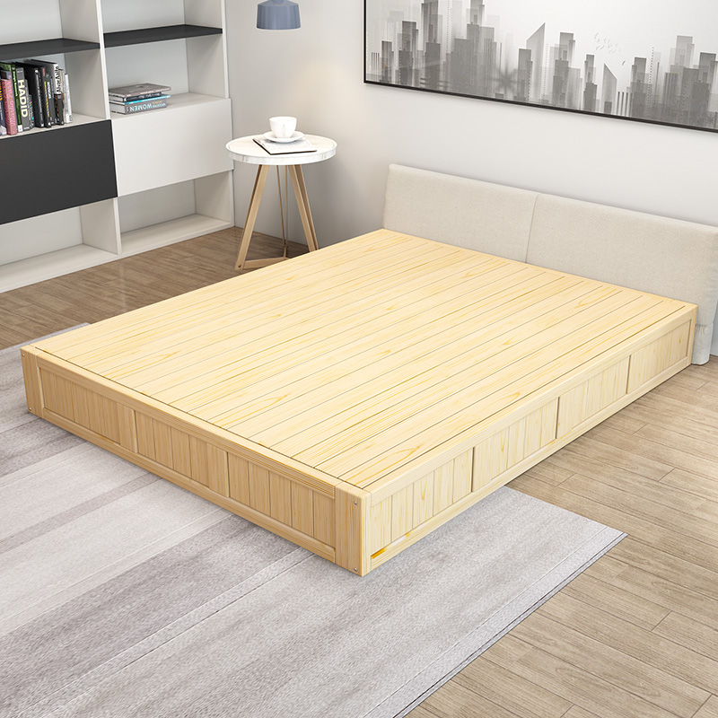 龙遥鹿实木榻榻米床架子排骨架1米2.